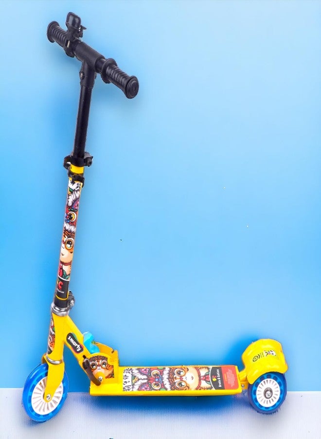 SPEEDFOX Street Rider Kick Scooter for Kids of Ages 6-13 Years | 2 Wheel Scooter, Foldable Design | 3 Adjustable Height Option with Rear Braking | Max User Weight 50kg (Smarty) (Yellow) - Image 3